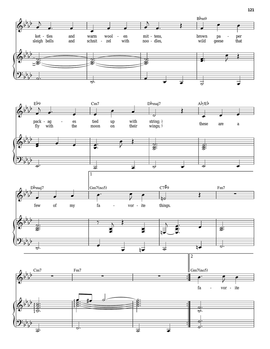 My Favorite Things Piano, Vocal scores gallery preview page 2