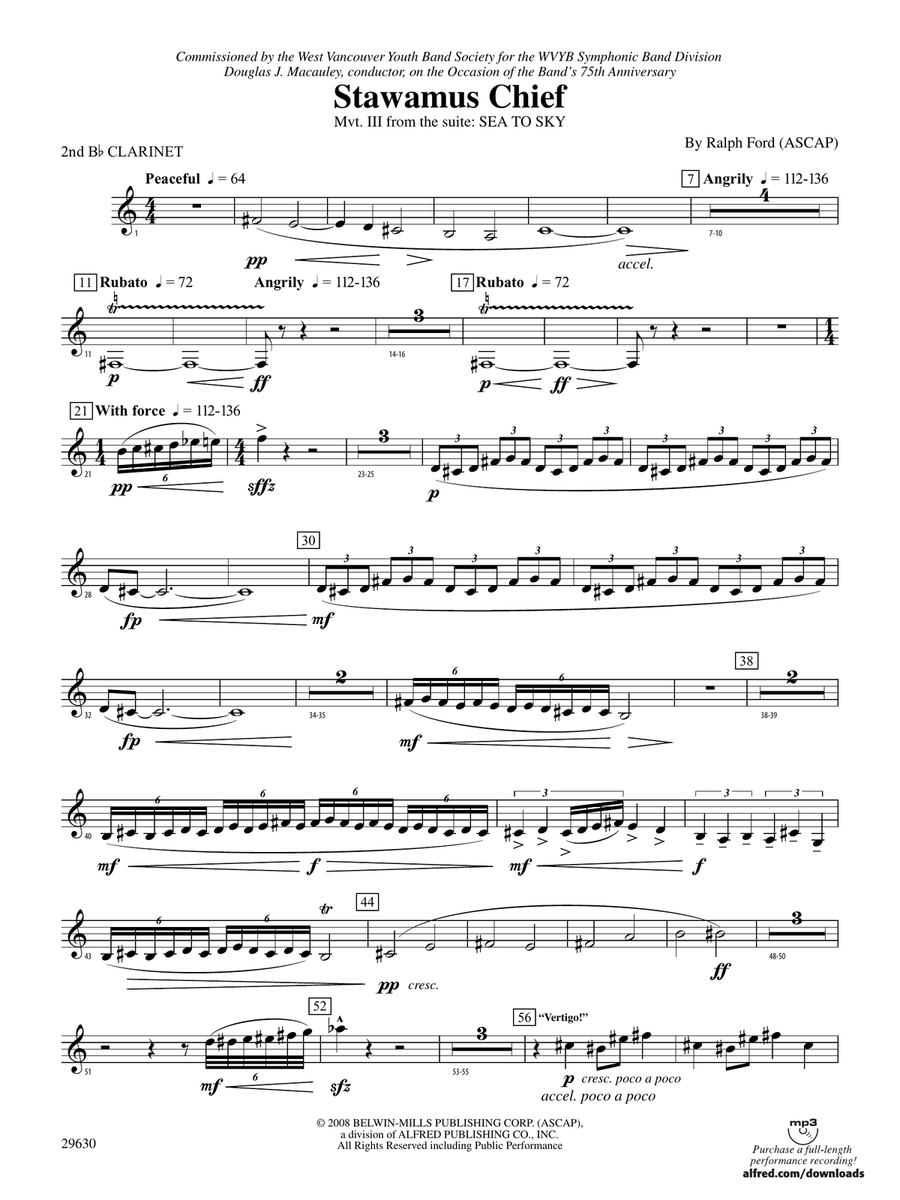 Stawamus Chief: 2nd B-flat Clarinet