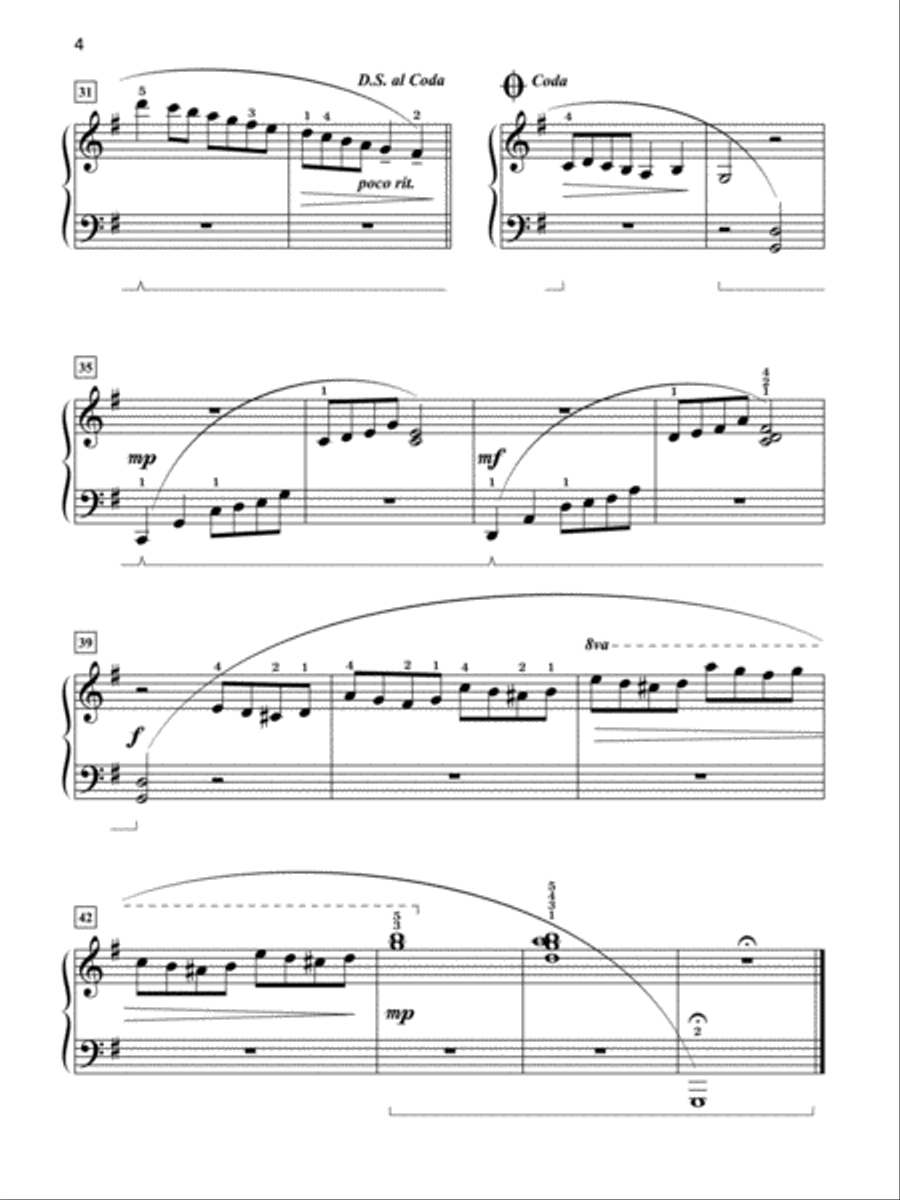 Grand One-Hand Solos for Piano, Book 4: 8 Early Intermediate Pieces for Right or Left Hand Alone Piano Method scores gallery preview page 4