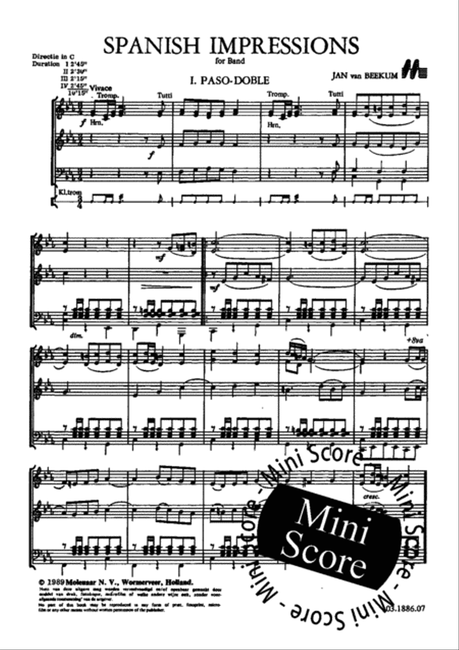 Spanish Impressions Fanfare Band scores gallery preview page 5