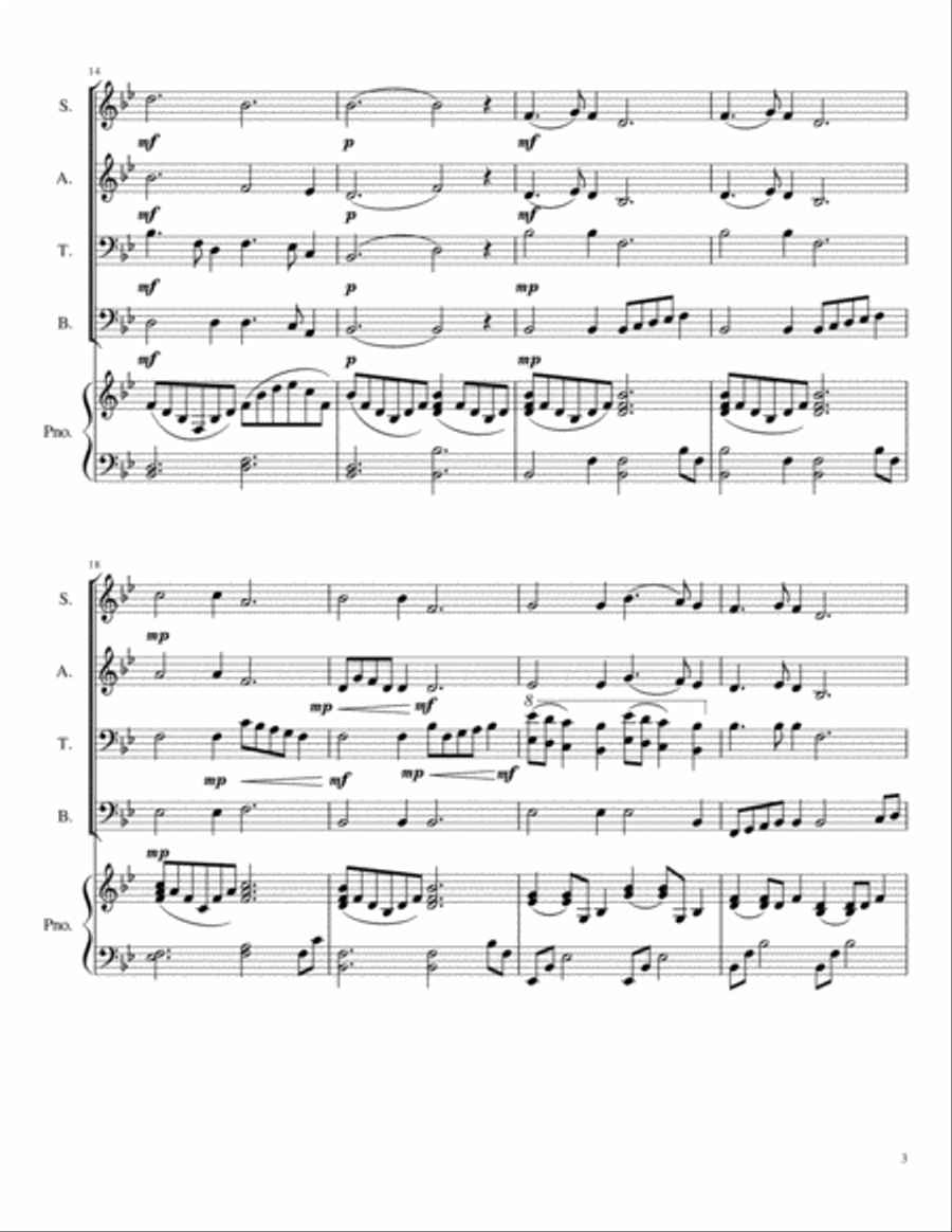 Silent Night Small Ensemble scores gallery preview page 3