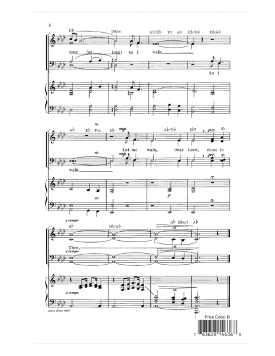 Just a Closer Walk Just a Closer Walk Choir scores gallery preview page 8