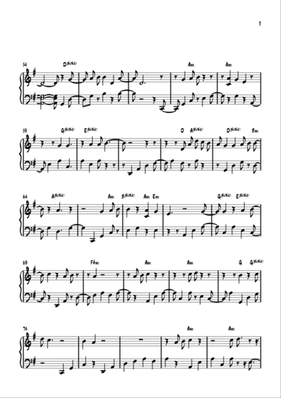 None But Jesus Easy Piano scores gallery preview page 3