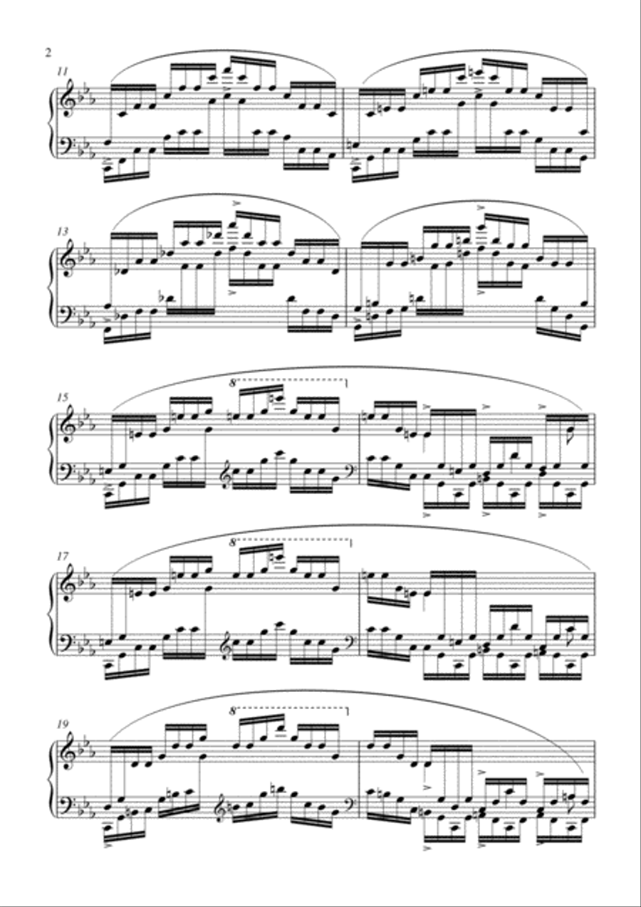 Chopin - Etude Op. 25, No. 12 in C minor for piano solo Piano Method scores gallery preview page 3