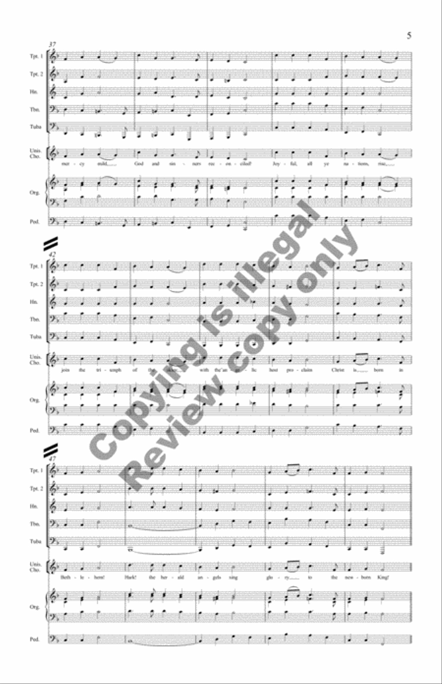 The Snow Lay On the Ground!: Nine Festive Carol Settings (Complete Compilation Full Score) Choir scores gallery preview page 7