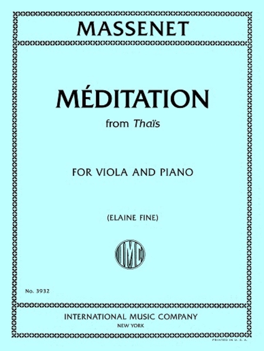 Mditation from Thas for Viola and Piano