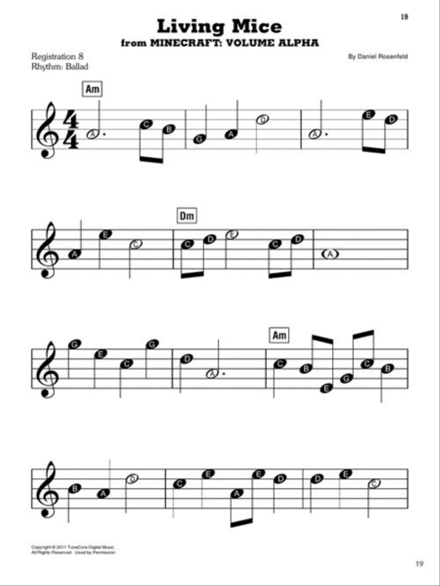 Music from the Video Game Series Minecraft Easy Piano scores gallery preview page 5