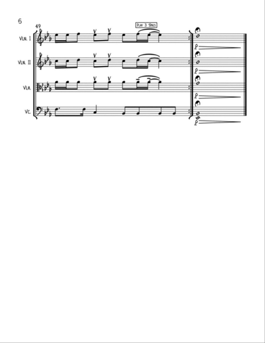 Ebony And Ivory Ebony And Ivory String Quartet scores gallery preview page 6