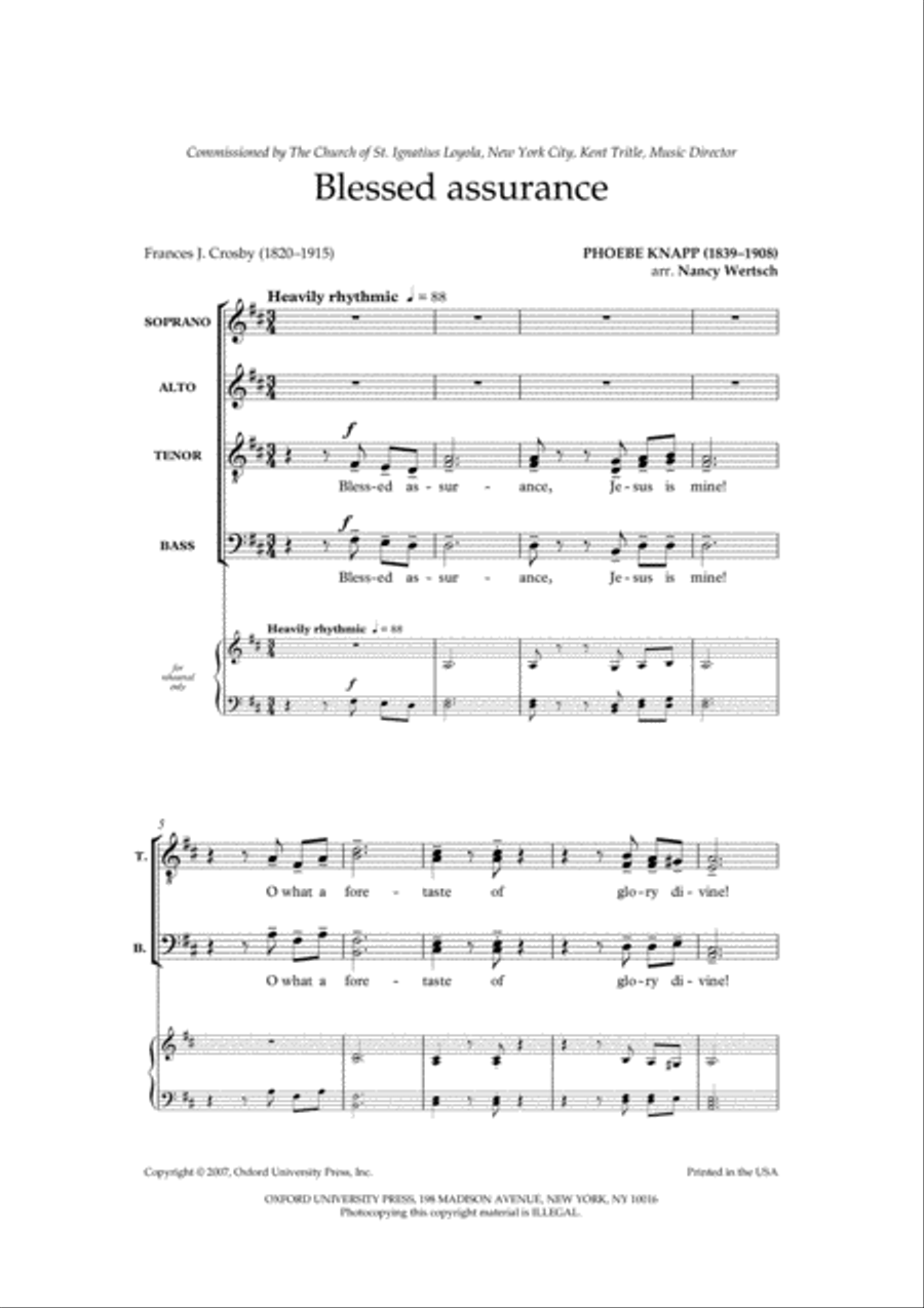 Blessed assurance Blessed assurance 4-Part scores gallery preview page 2