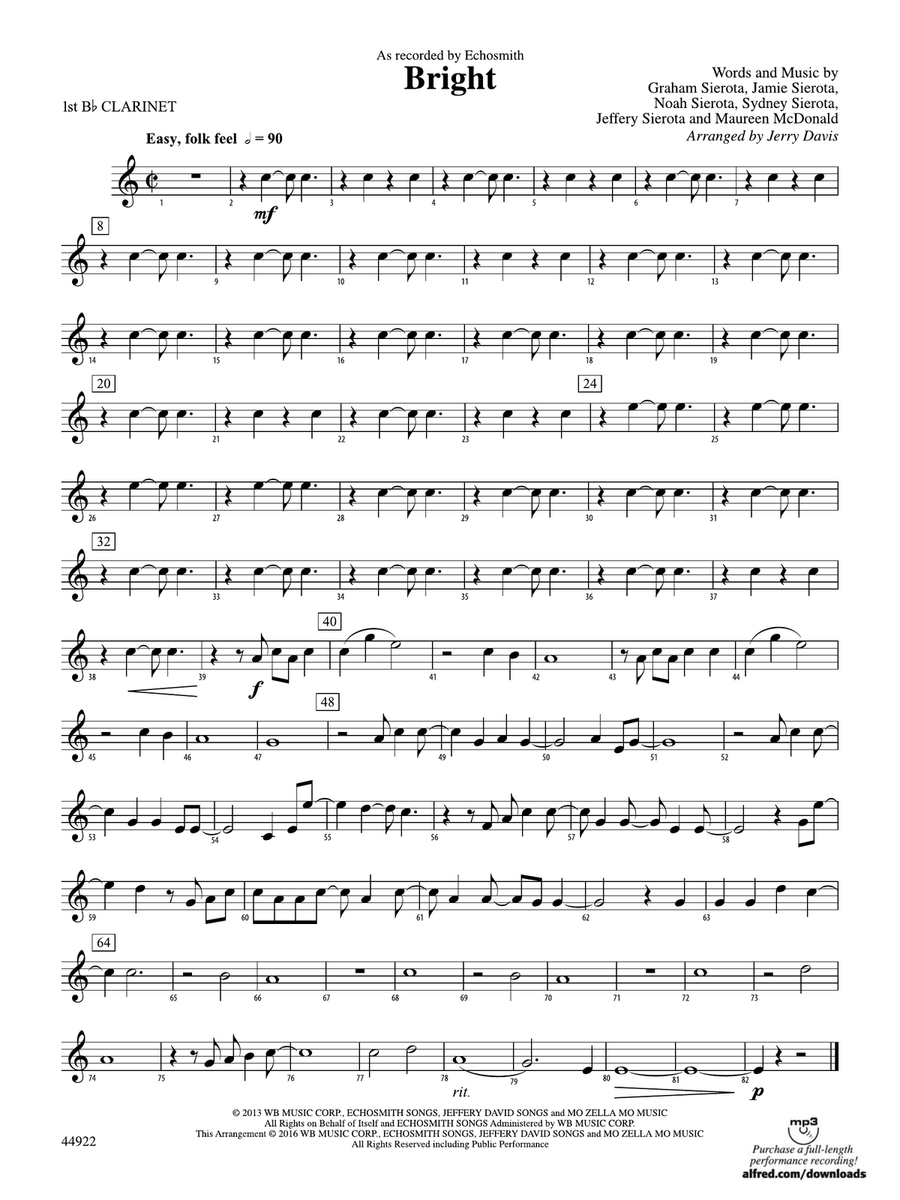 Bright: 1st B-flat Clarinet
