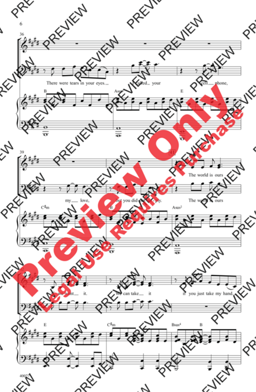 Give Your Heart a Break 3-Part scores gallery preview page 6