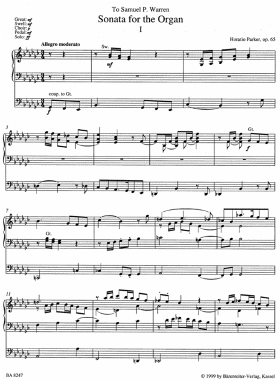 Sonata e flat minor, Op. 65 Organ scores gallery preview page 2