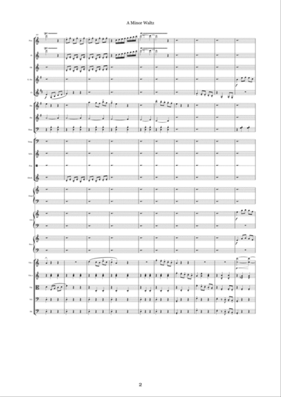 A Minor Waltz Full Orchestra scores gallery preview page 2