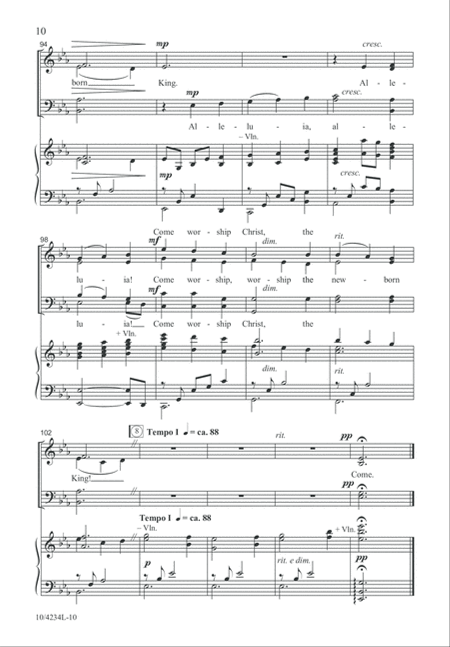 Carol of the Angels 4-Part scores gallery preview page 10