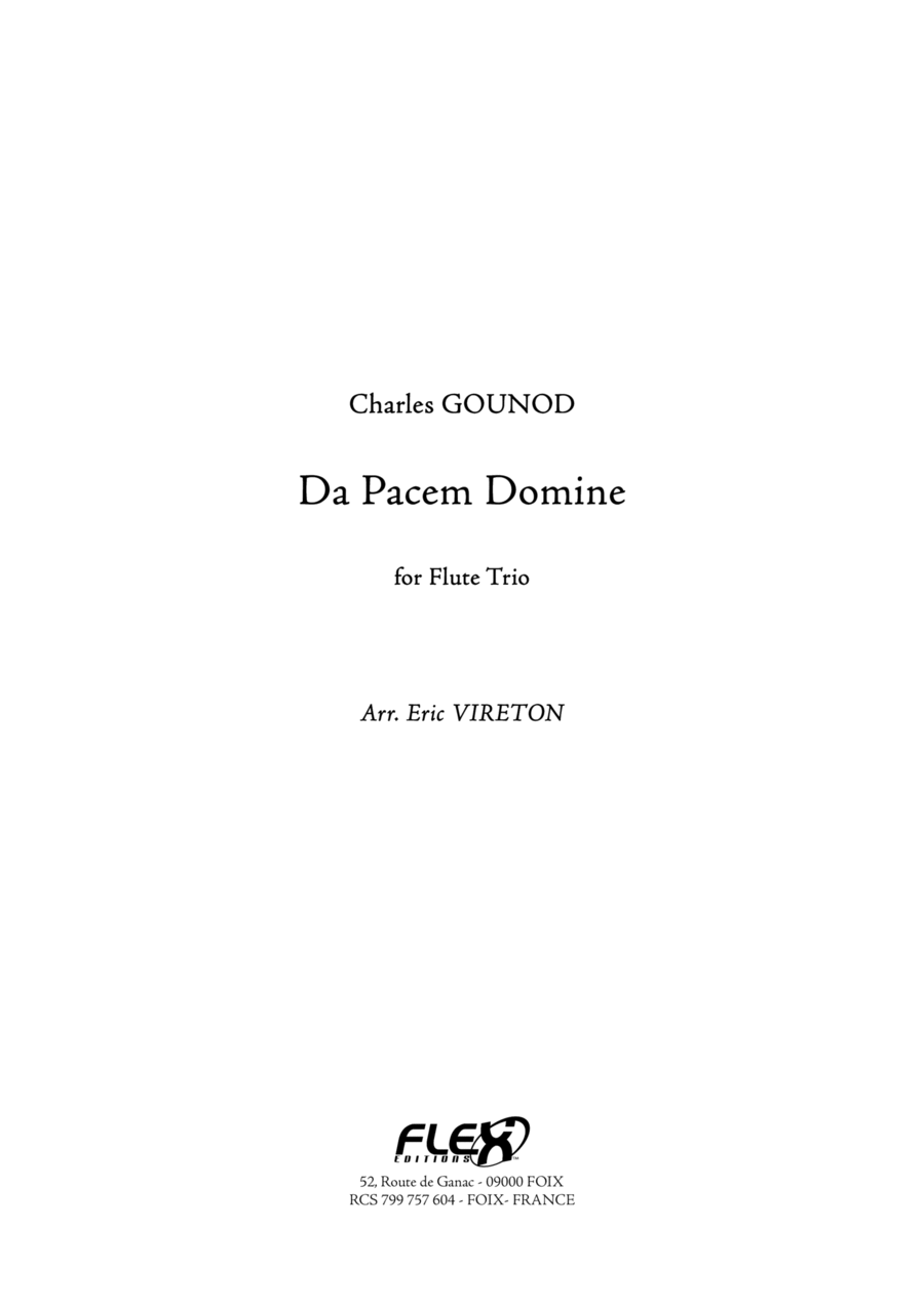 Da Pacem Domine Flute Trio scores gallery preview page 1