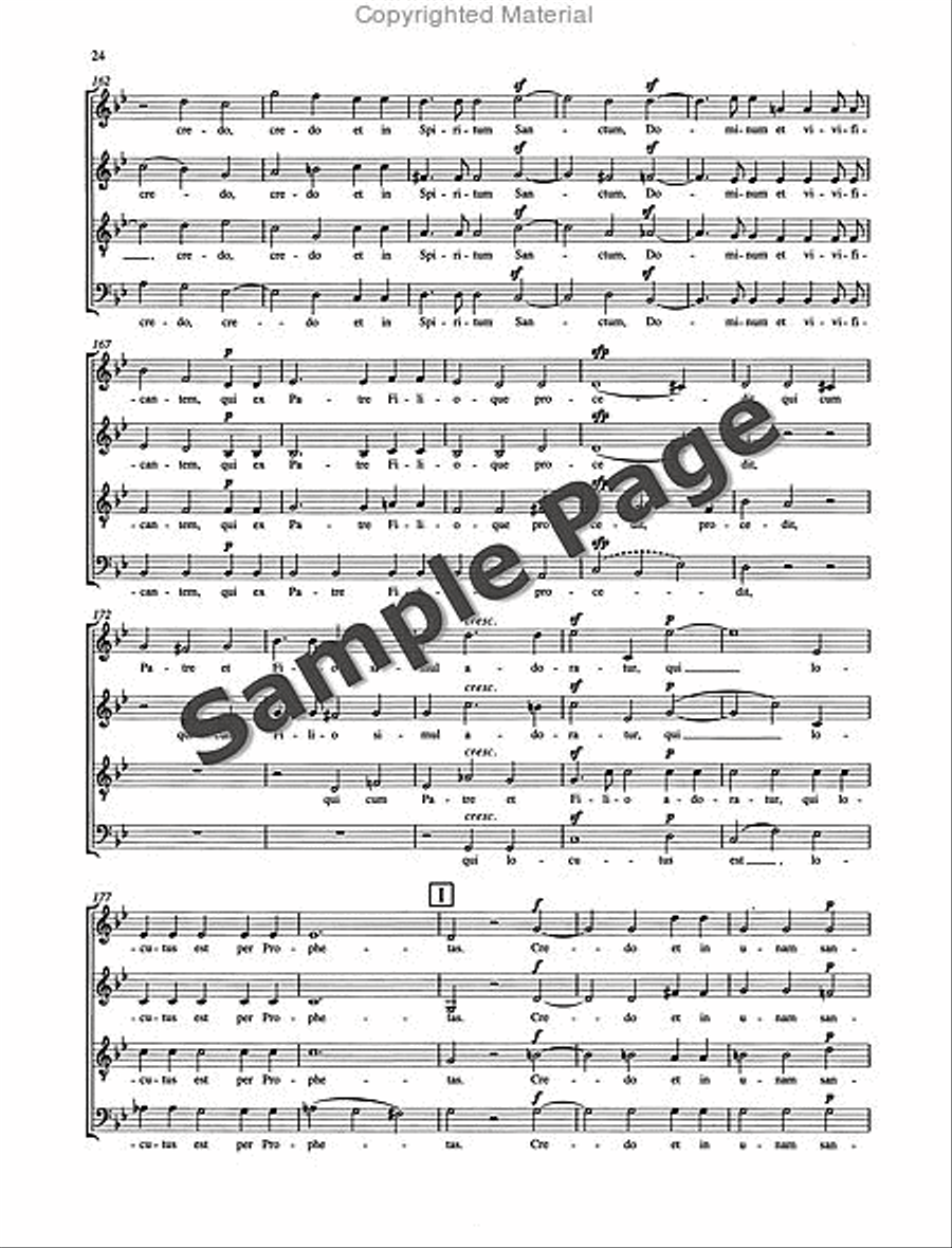 Missa Sacra Op. 147 4-Part scores gallery preview page 25