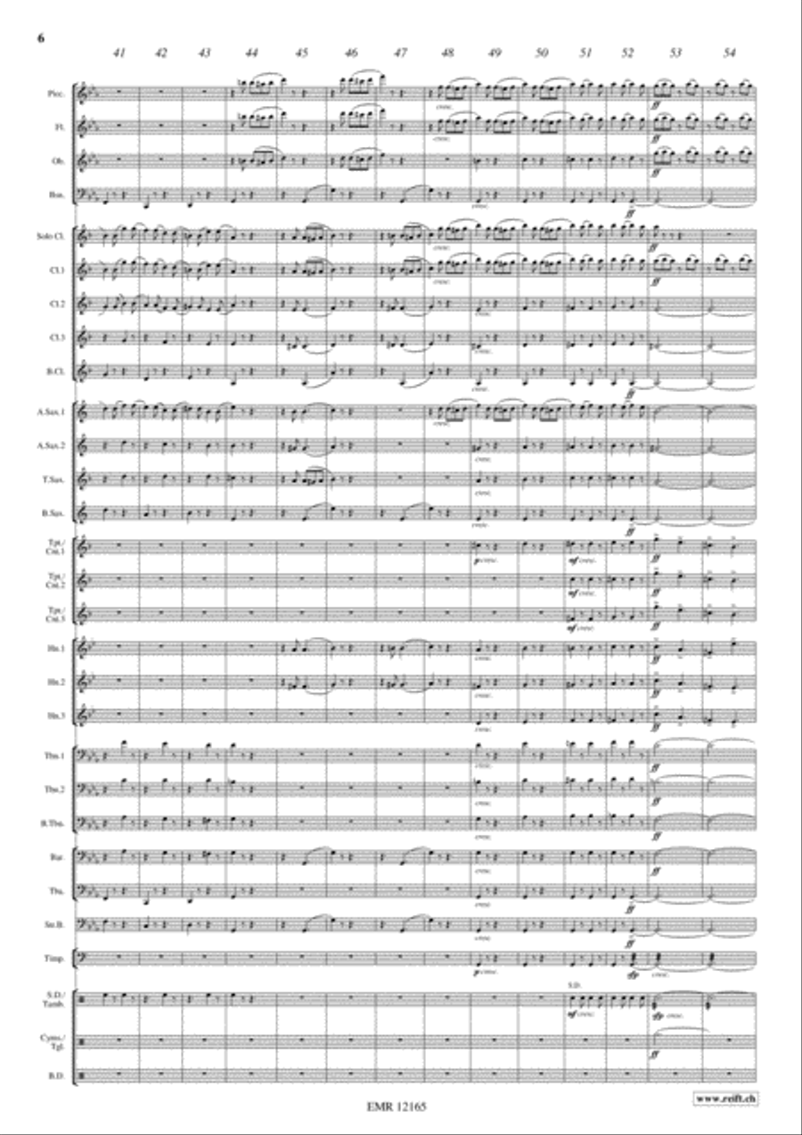 Grande Tarantella Concert Band scores gallery preview page 7