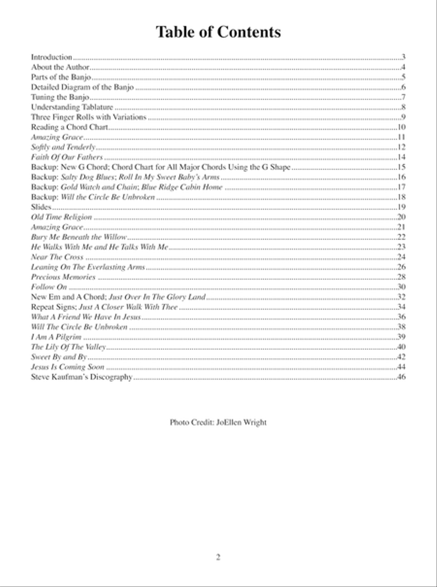 My First Gospel Banjo Picking Songs Banjo scores gallery preview page 3