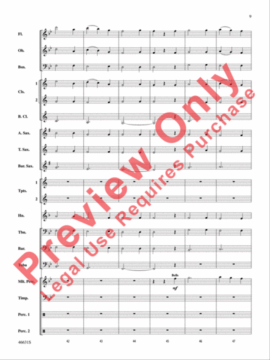 Suite of Carols, Selections from Concert Band scores gallery preview page 10
