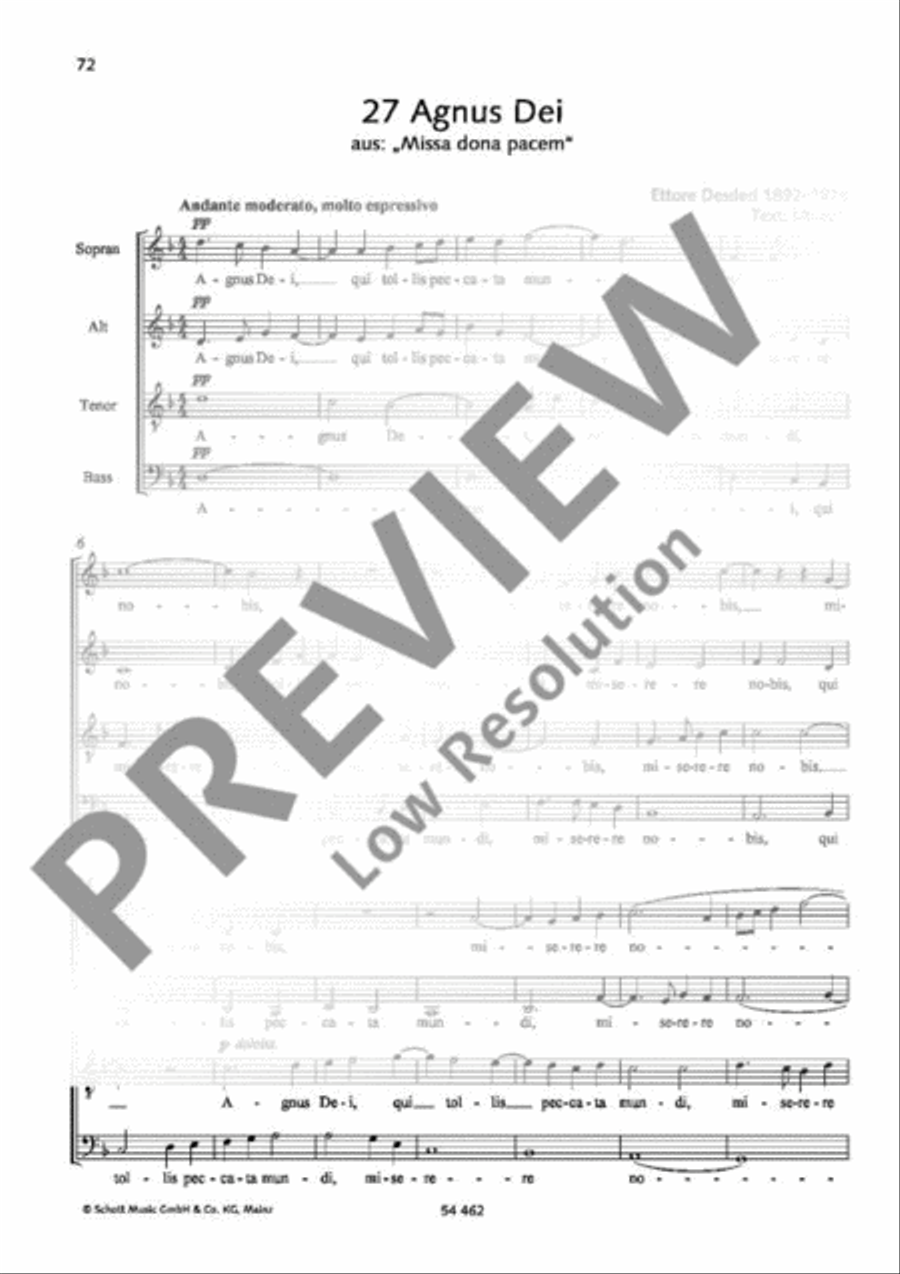 Agnus Dei 4-Part scores gallery preview page 2