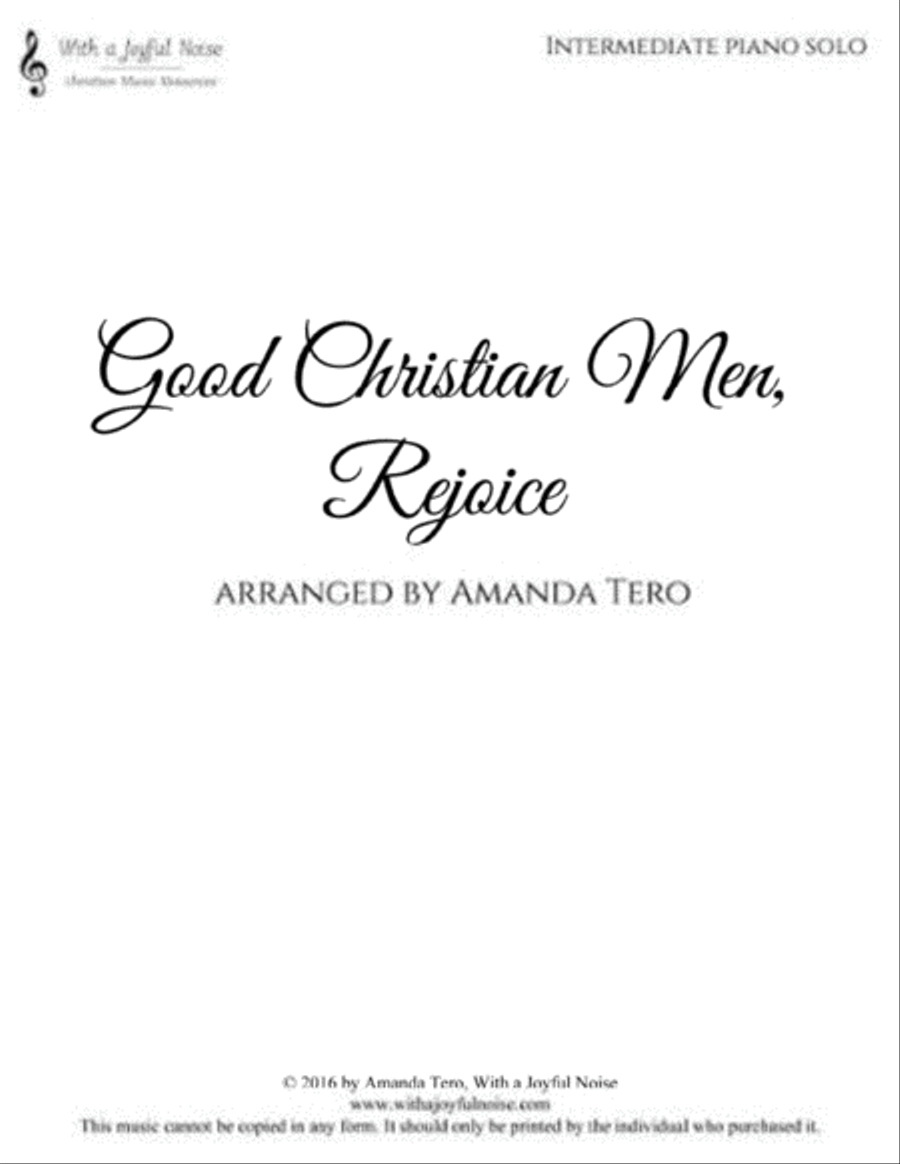Good Christian Men, Rejoice – Intermediate Piano Solo In Celtic Style Piano Solo scores gallery preview page 2
