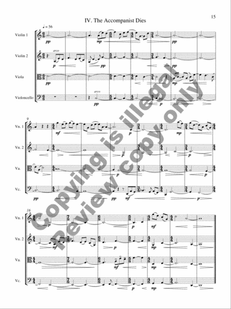 String Quartet No. 5 (Bel Canto) String Quartet scores gallery preview page 28