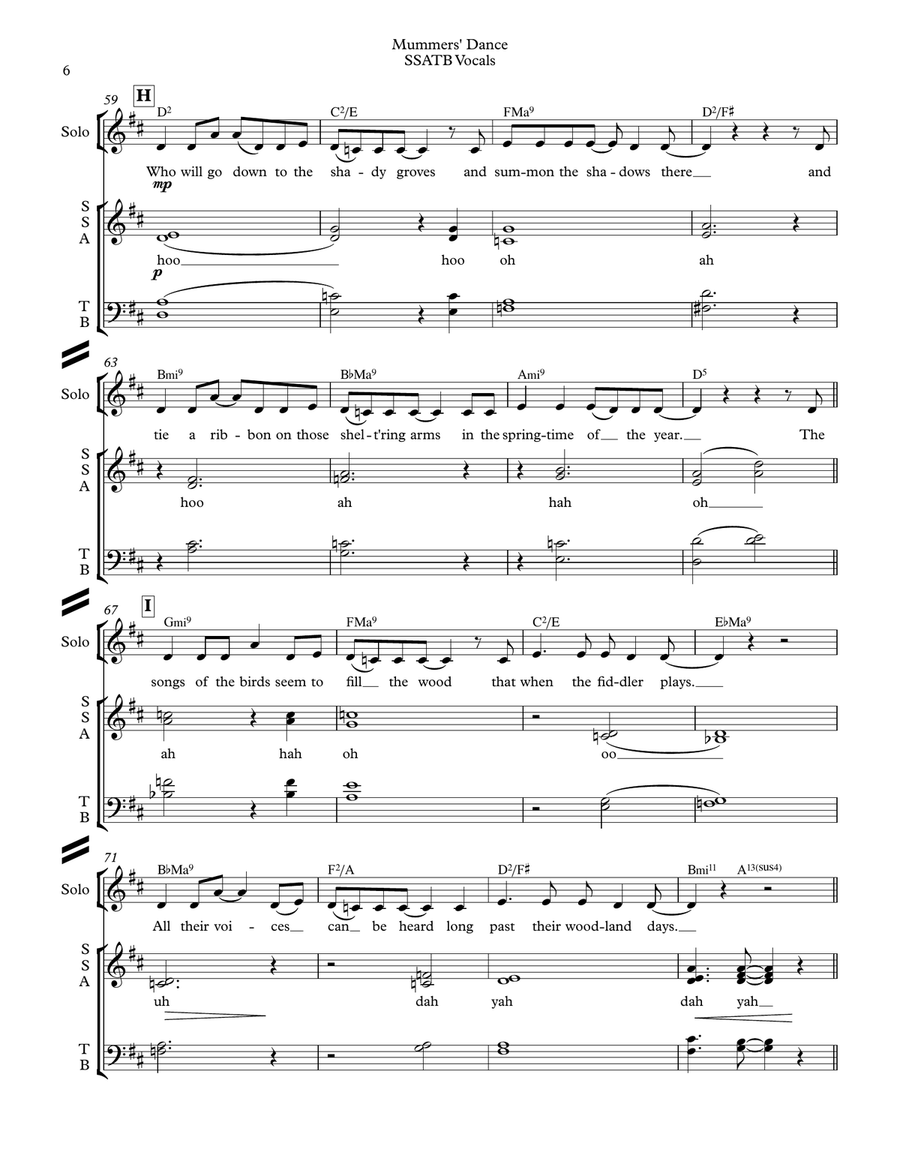 The Mummers' Dance Divisi scores gallery preview page 6