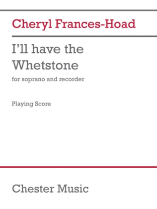 I'll Have the Whetstone (Two Performance Scores)