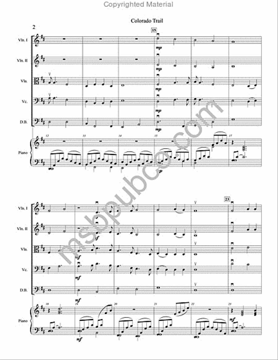 Colorado Trail Colorado Trail String Orchestra scores gallery preview page 3