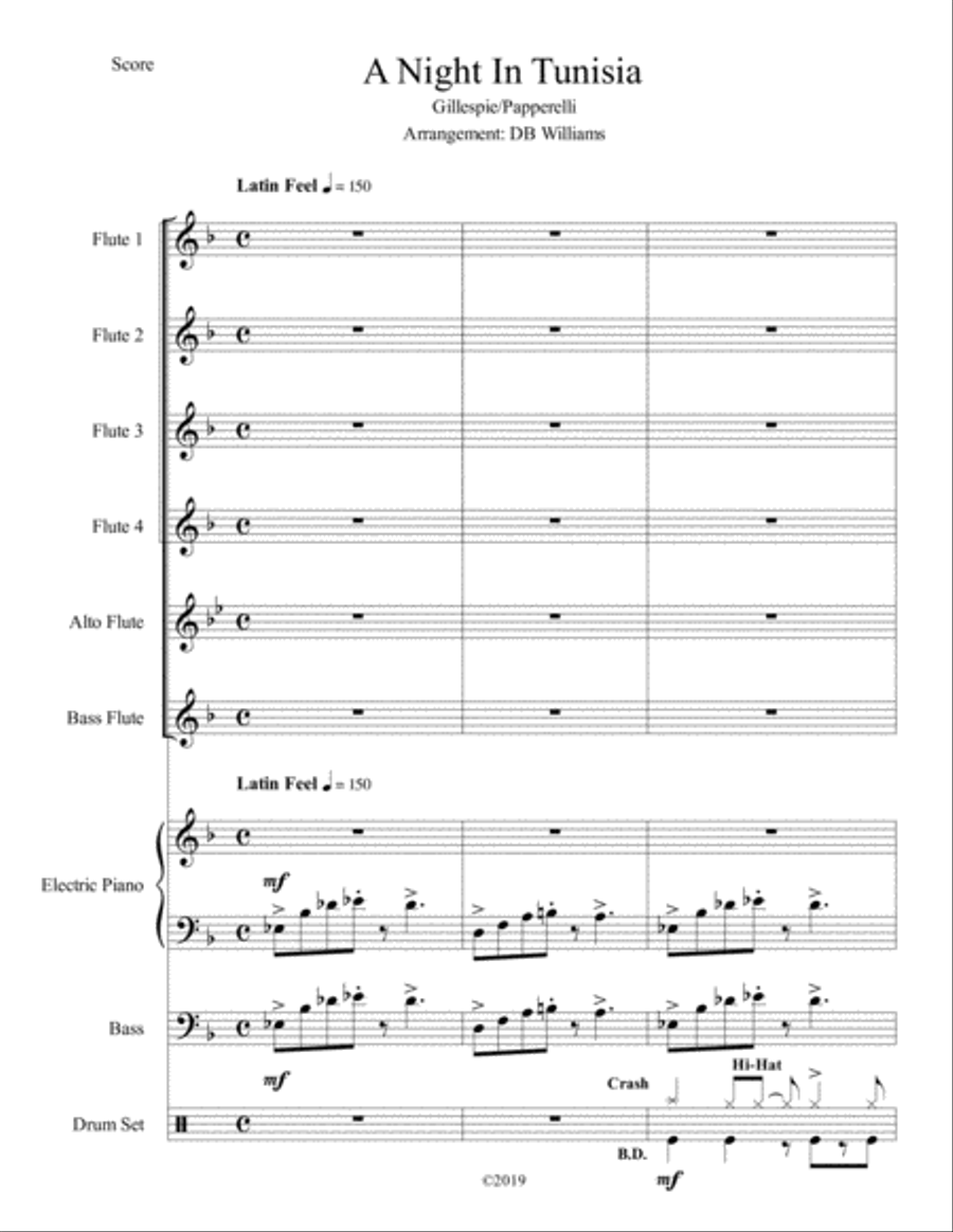 A Night In Tunisia Small Ensemble scores gallery preview page 1