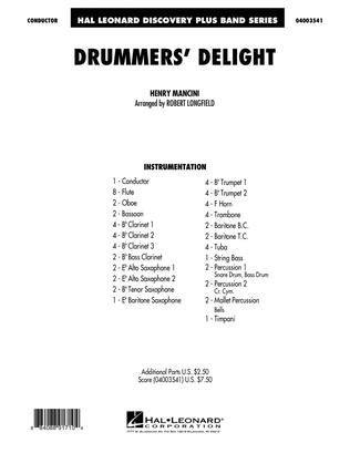 Book cover for Drummers' Delight - Conductor Score (Full Score)