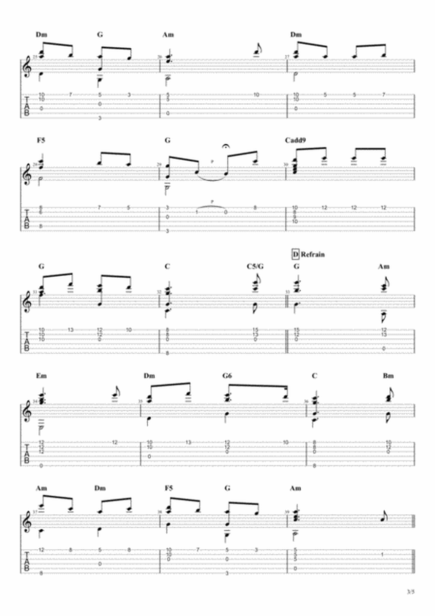 O Come, O Come Emmanuel, for solo fingerstyle guitara image number null