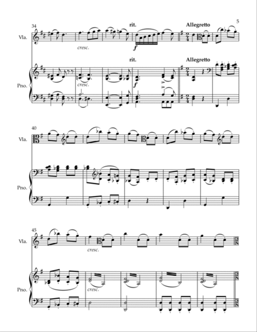 Norma, Semiramide and Elixir of Love, Op. 86 #1 Viola scores gallery preview page 5