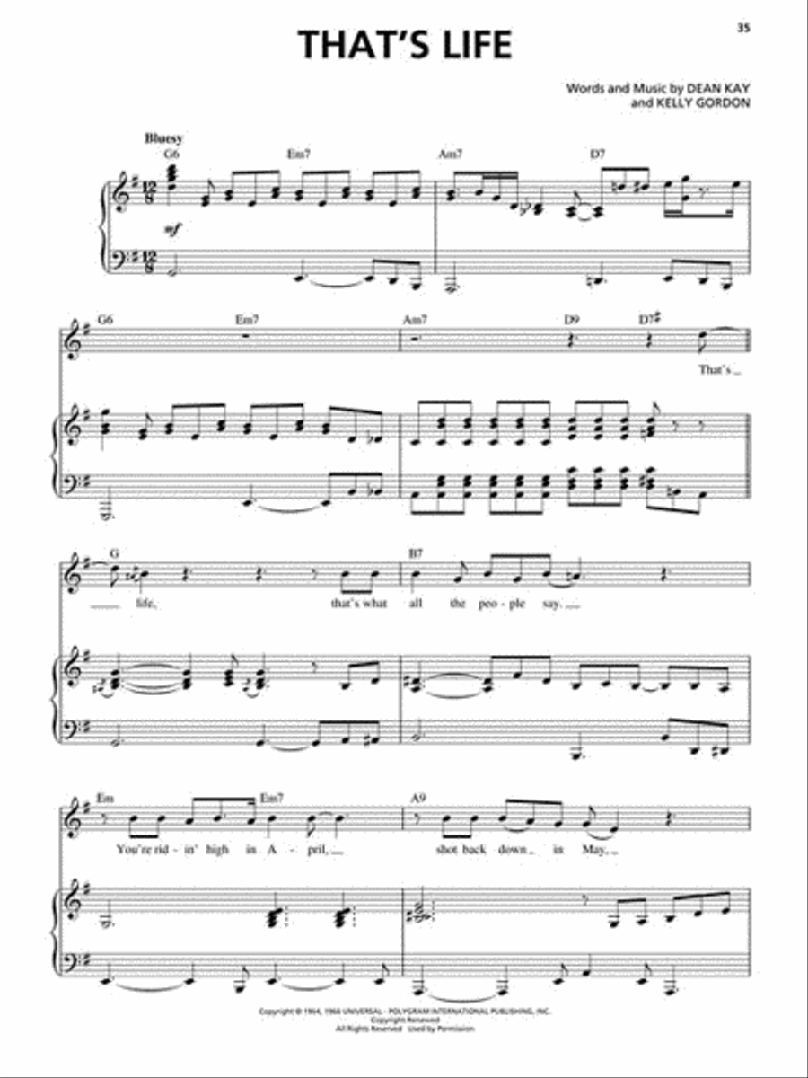 Landau Eugene Murphy, Jr. - That's Life Piano, Vocal, Guitar scores gallery preview page 4