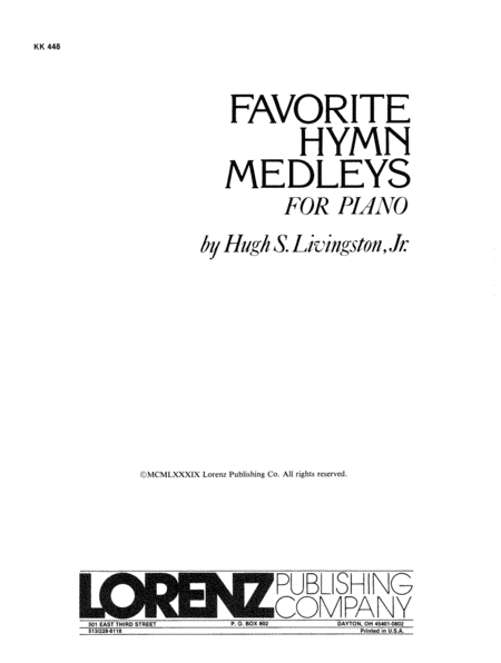 Favorite Hymn Medleys for Piano