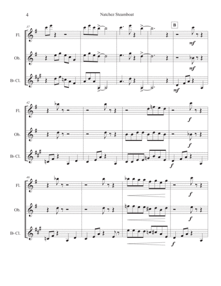 Natchez Steamboat (Flute, Oboe, Clarinet) image number null