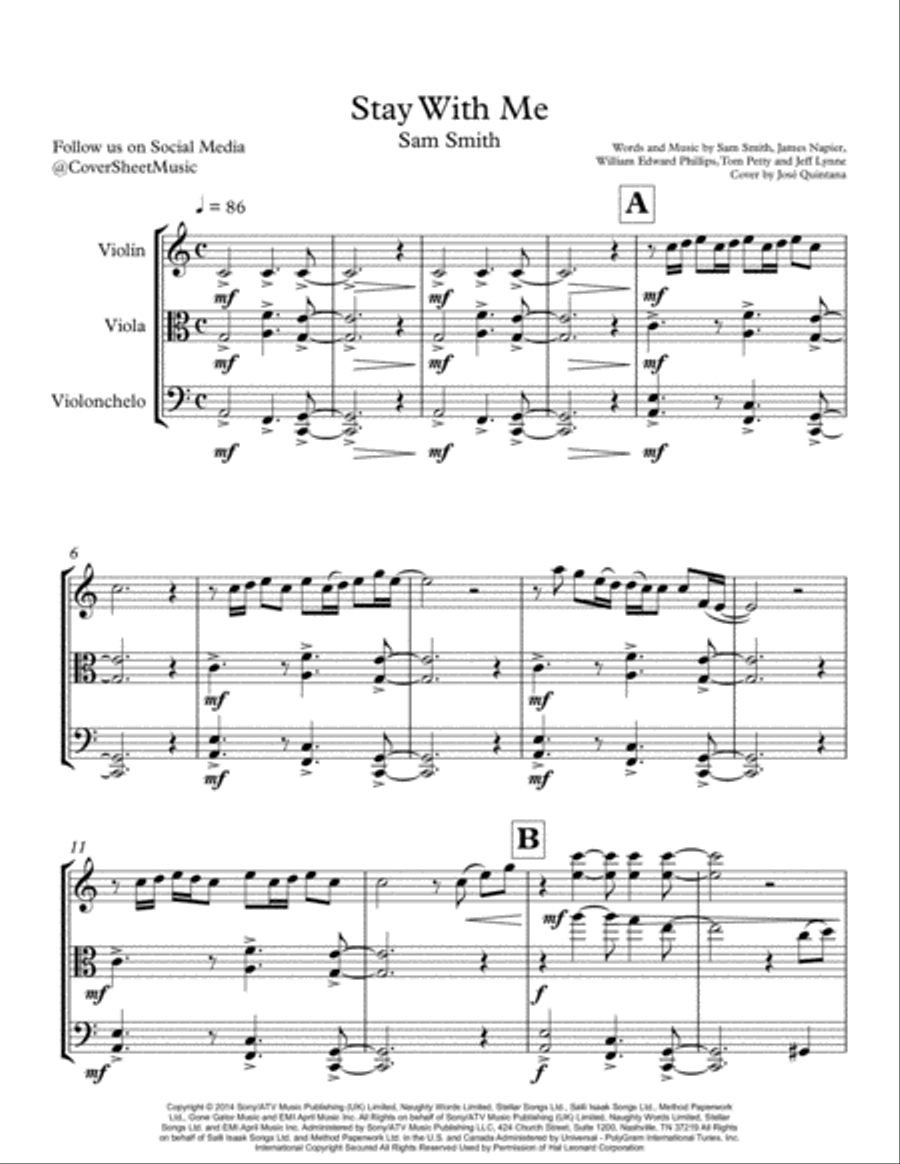 Stay With Me Stay With Me String Trio scores gallery preview page 2