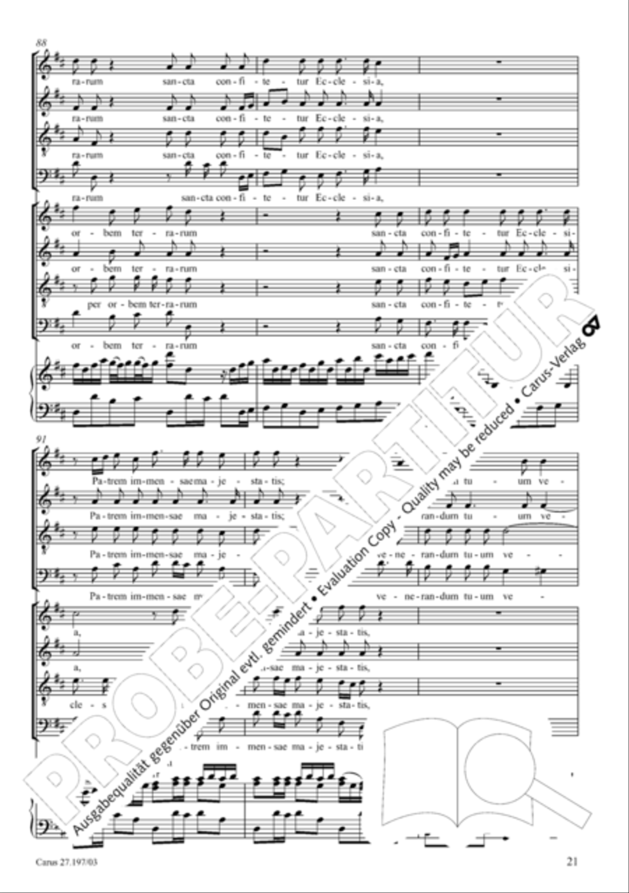 Te Deum in D a due cori SSATB scores gallery preview page 21
