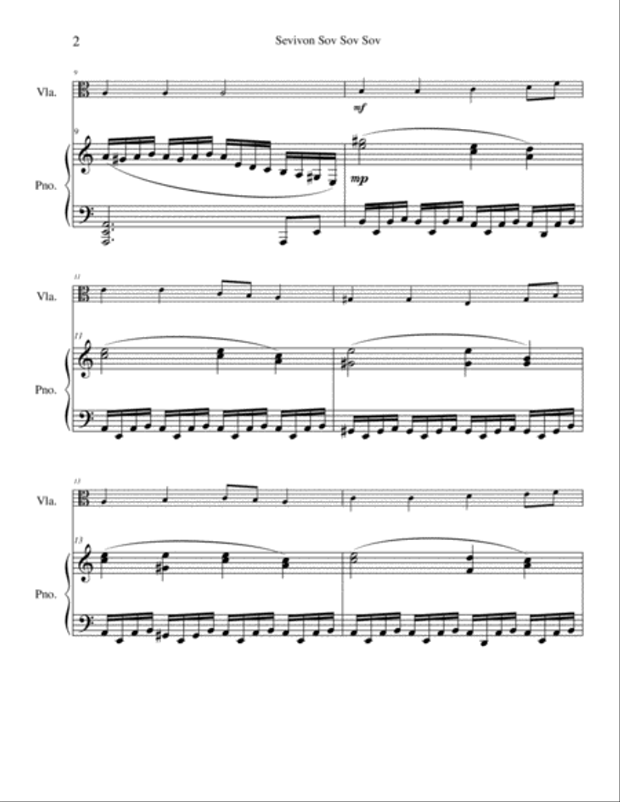 Sevivon Sov Sov Sov Viola scores gallery preview page 2