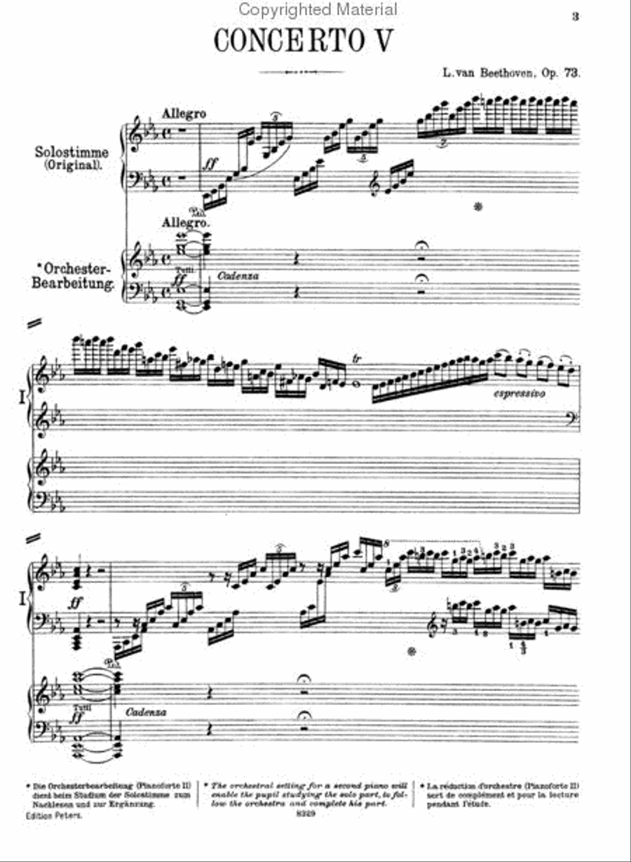 Piano Concerto No. 5 Piano Solo scores gallery preview page 2