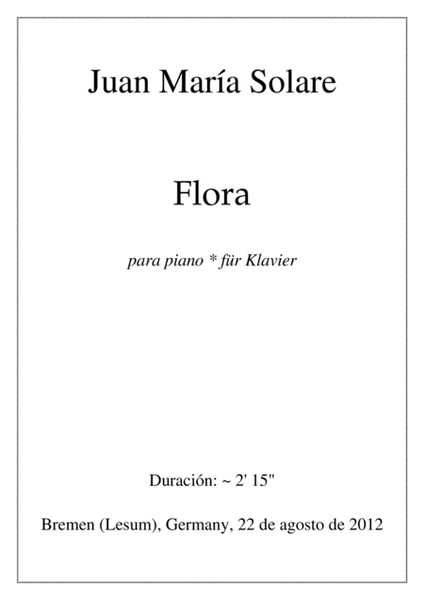 Flora [piano solo] image number null
