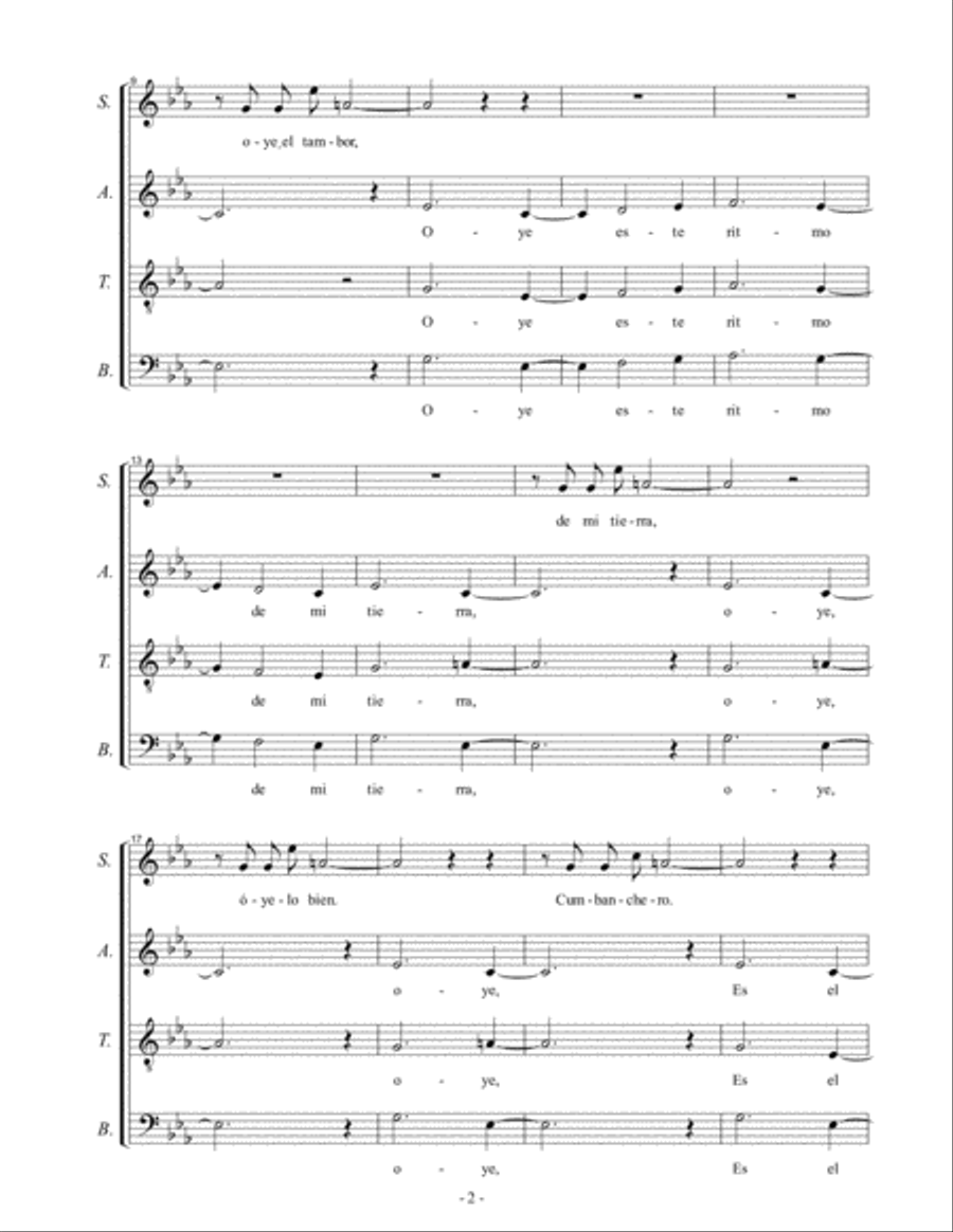 El Cumbanchero 4-Part scores gallery preview page 2
