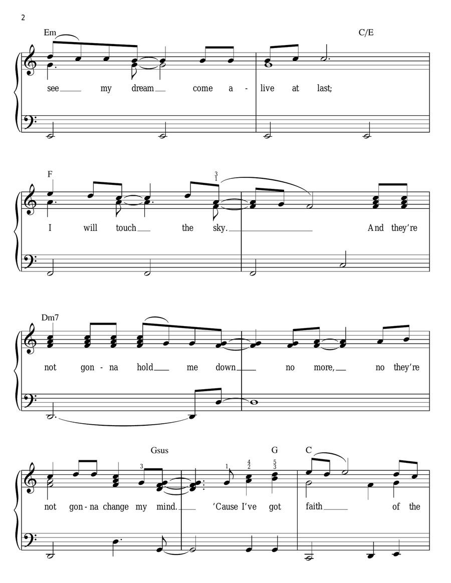 Enterprise Theme (Where My Heart Will Take Me) Easy Piano scores gallery preview page 2