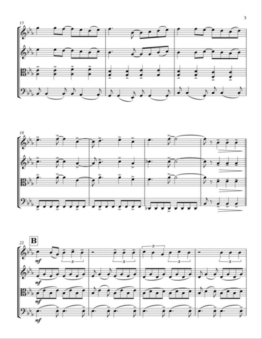 Can't Take My Eyes Off Of You String Quartet scores gallery preview page 3