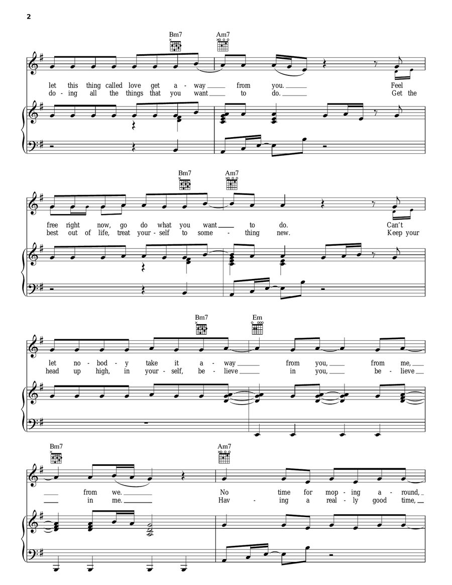 Just Fine Just Fine Piano, Vocal, Guitar scores gallery preview page 2