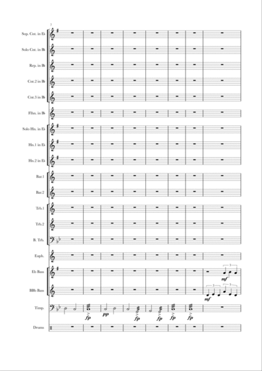 Weardale Dawn & Variations for Brass Band Brass Band scores gallery preview page 2