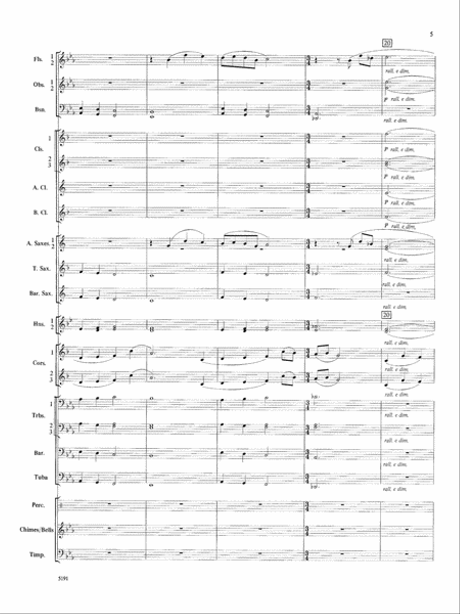 Wind Chimes: Score Wind Chimes: Score Concert Band scores gallery preview page 5