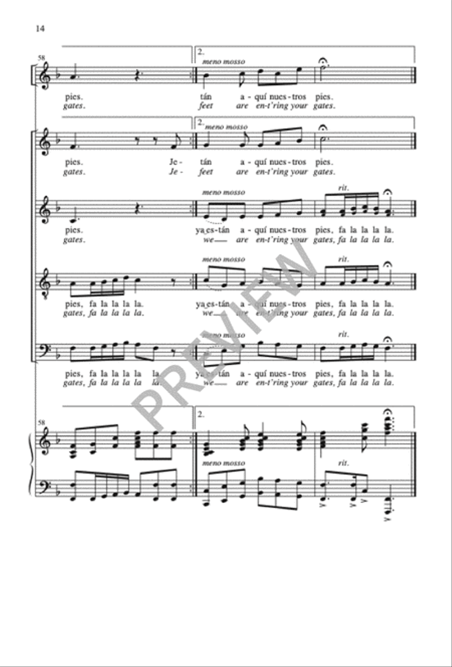 Me Alegré / I Was Glad 4-Part scores gallery preview page 15