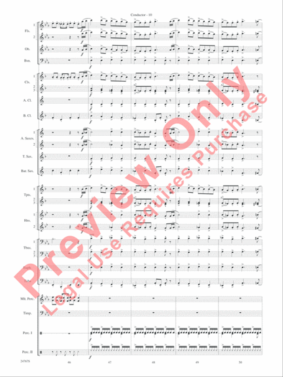 Rails West! (A Tale of the Odessa Puddle Jumper) Concert Band scores gallery preview page 13
