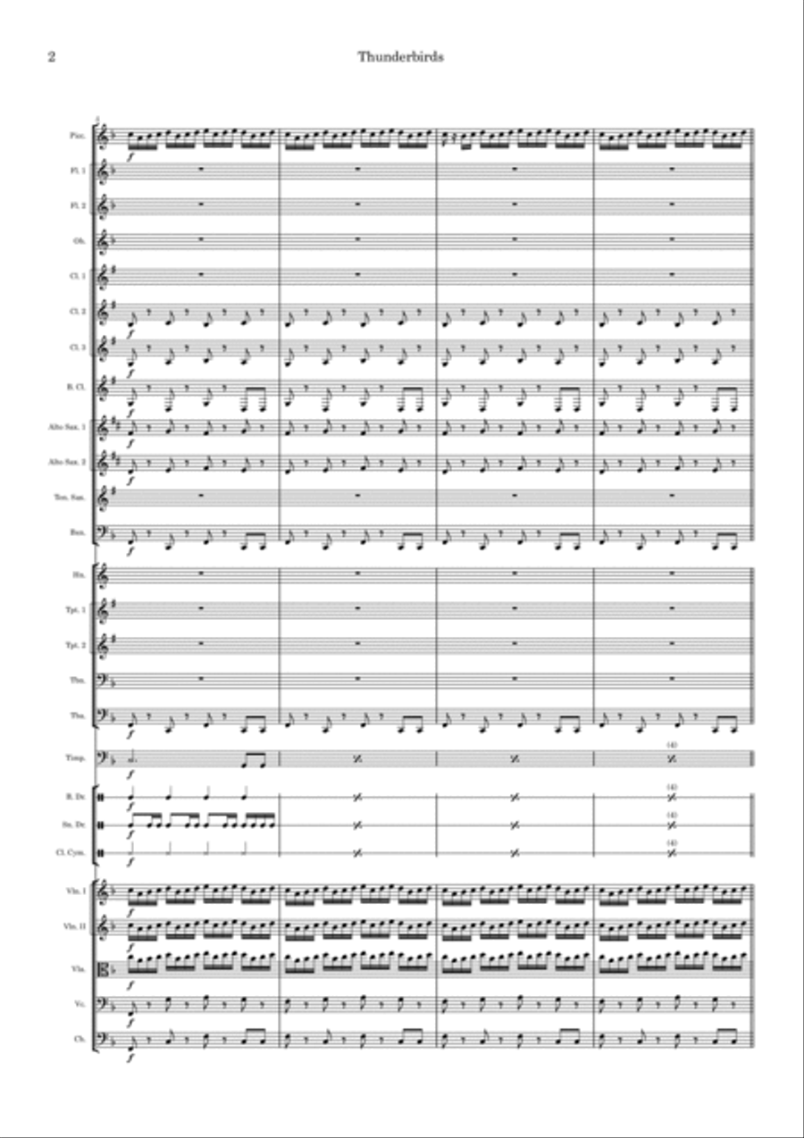 Thunderbirds Full Orchestra scores gallery preview page 2